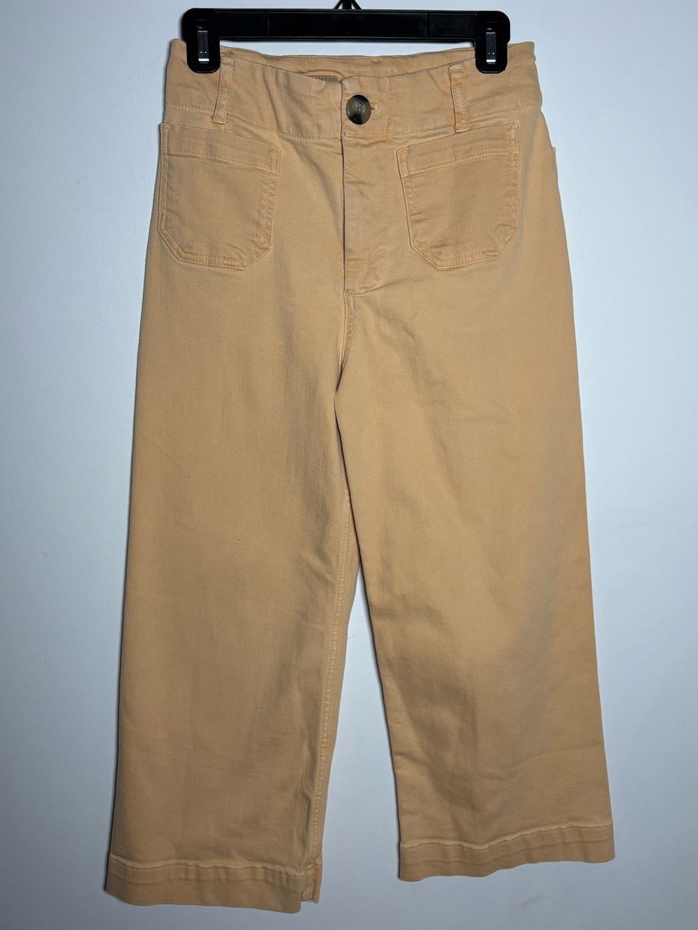 Anthropologie PILCRO Colette Yellow Mustard High Waisted Wide Leg pants 27P